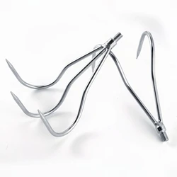 Fishing Gaff Hook Stainless Steel 8mm Screw Hitch Hook Waterweed Landing Hook Tool Boat Sea Fishing Tackle Saltwater Trout
