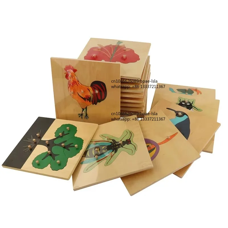 Materials Kids Wooden Educational Children Toy  Puzzles  Set  Montessori Toys