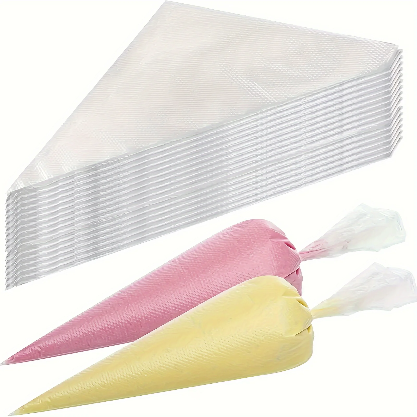 

200PC Heavy Duty Piping Bags 16x25cm | Leakproof Disposable Icing Bags for Fondant Cake Decor Macarons | Bakery Kitchen Tools