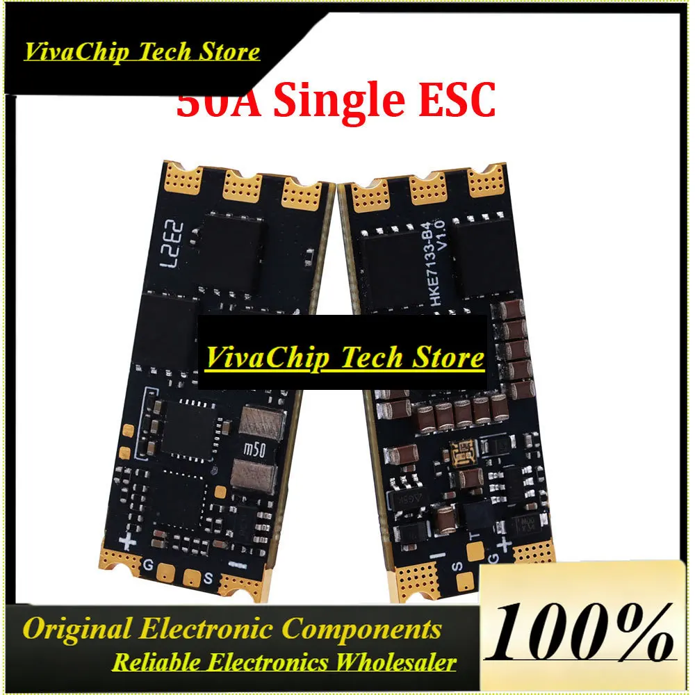 VivaCSHAKRC 7133 50A Single ESC STM32G071G8U6 2-8S Lipo With Programmable LED Lights Built-in Ammeter For RC FPV Racing Drone