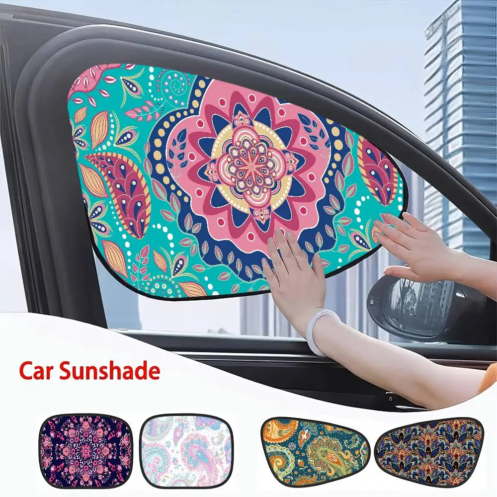 

Универсальный солнцезащитный козырек на окно автомобиля с принтом пейсли — защита от ультрафиолета, электростатическая адсорбция, детская занавеска