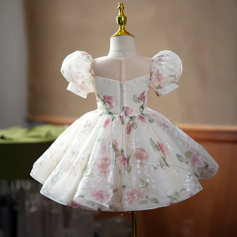 Children Eid Holidays Luxury Birthday Party Dresses for Toddler Flower Girls Wedding Evening Ball Gown Formal Kids Pageant Dress