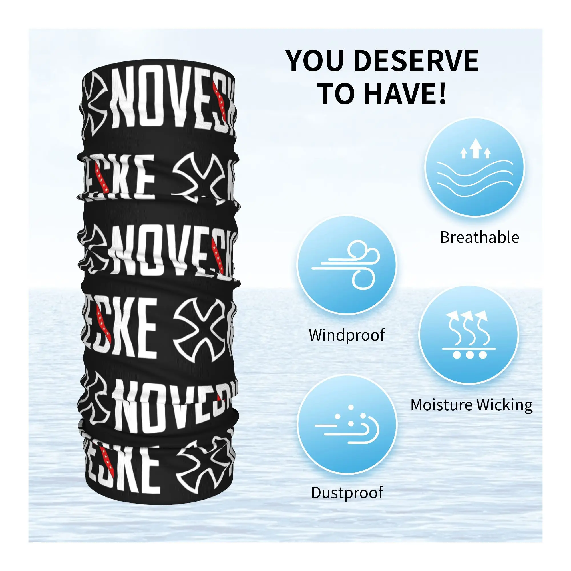 Noveske Rifleworks Bandana Ghetta per il collo Stampata Sciarpa avvolgente per pistola Copricapo caldo da corsa per uomo Donna Adulto Antivento