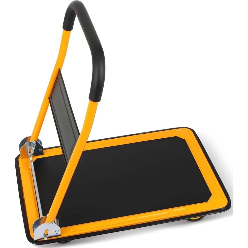 Camión de mano plegable con 360 °   Ruedas, capacidad de 330 libras: carrito móvil de fácil almacenamiento para el hogar y la oficina