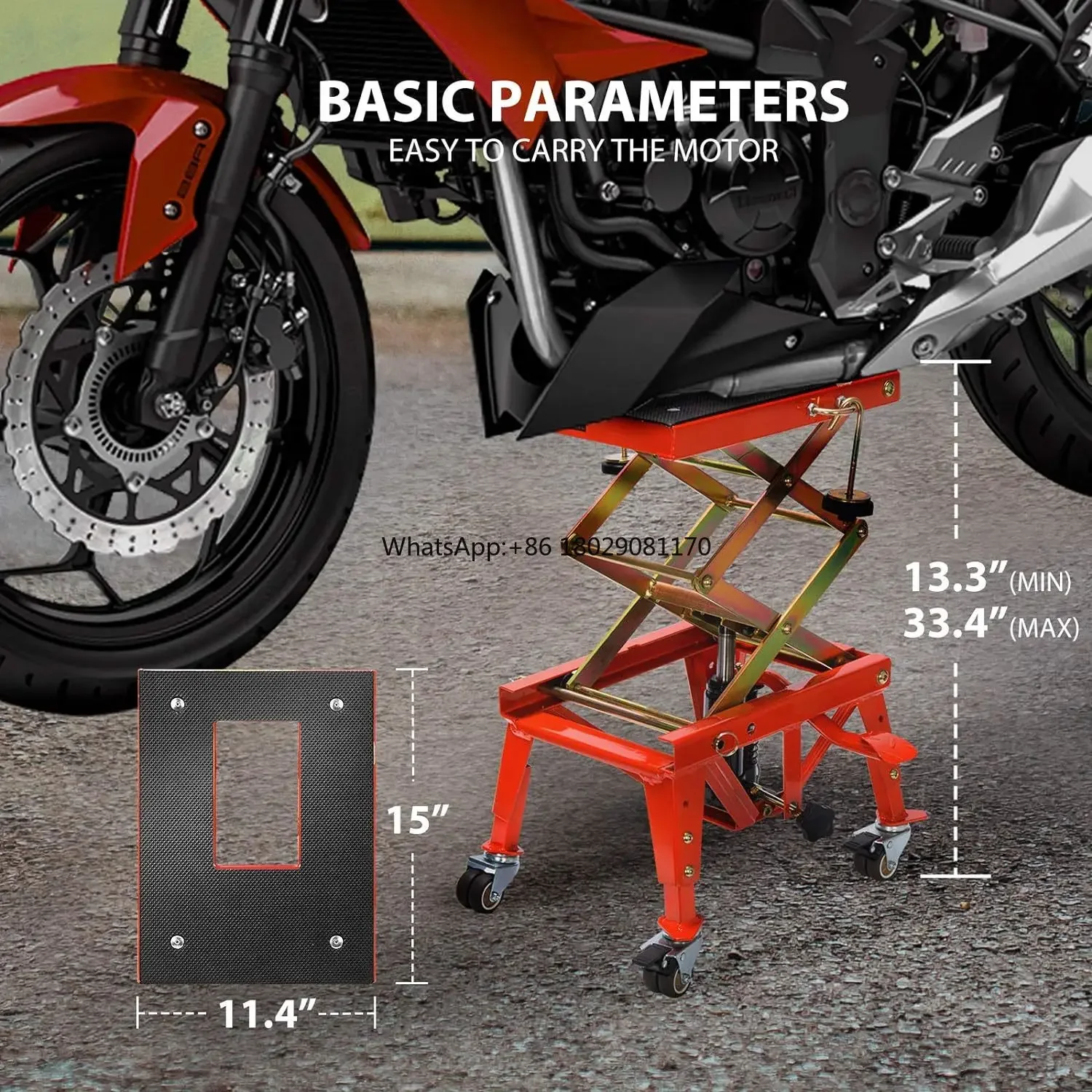 Durable 135kg Certified Motorcycle Lift for Secure Storage and Easy Handling