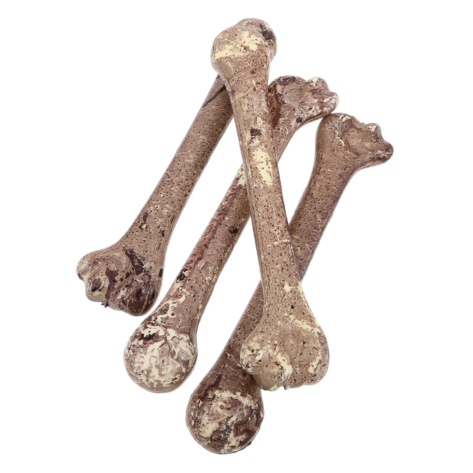 

4Pcs Detailed Simulated Halloween Bones Plastic Bone Decor for Haunted House Spooky Party Outdoor Indoor Tabletop Decor Bone