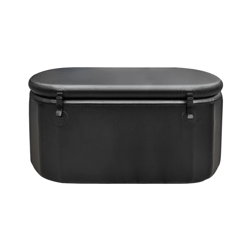 حوض استحمام ثلجي محمول قابل للنفخ من مادة PVC مع غطاء مضخة مبرد يغرق بارد للاستخدام في حمام السباحة في الهواء الطلق قماش بغرز متدلية