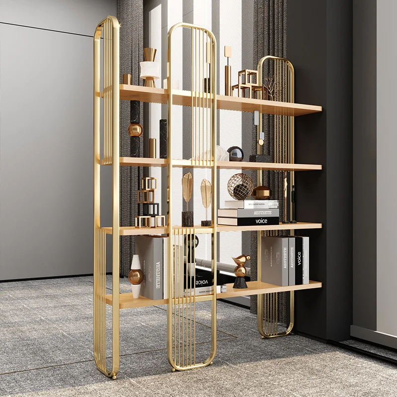 Factory Direct 2026 Accessories rack Office partition Study American floor solid wood office display rack