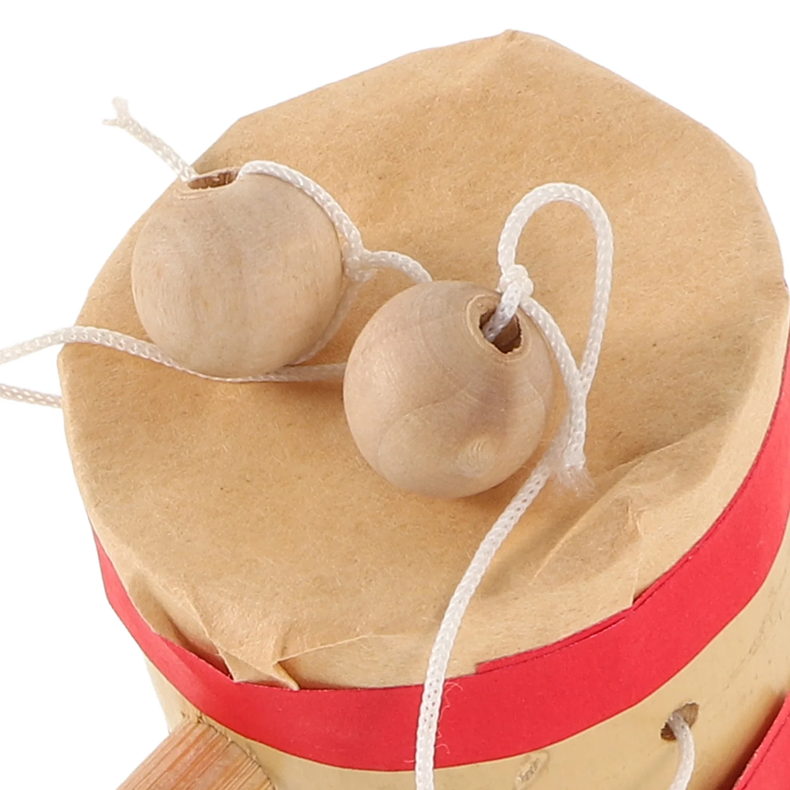 1 stks Houten Rammelaar Drum Beige Muzikale Voor Zintuiglijke Ontwikkeling Vroeg Leren Handtrommel Kinderen Percussie-instrument