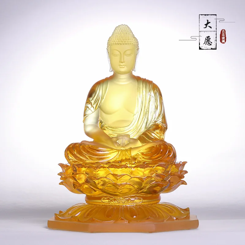 Medicine Great Wish Buddha Glazed ornaments Medicine  Glazed Light Buddha Monastery  Home Worship Household