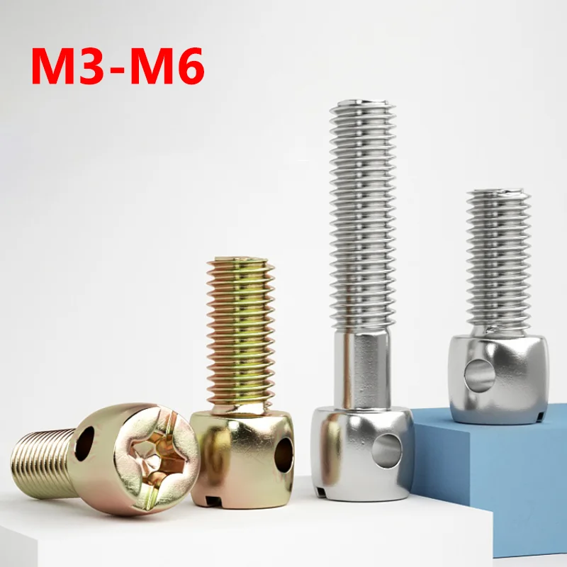 Yiqianyuan Zinc Plated Lead Sealed Meter Box Screw M3 M4 M5 M6 With Hole Bolt Stainless Steel/Zinc Plated