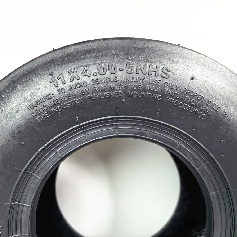 Vacuum Type 11x4.00-5 Tire for Lawn Mower and For Karting Applications with Straight Tread and Load Support Capability