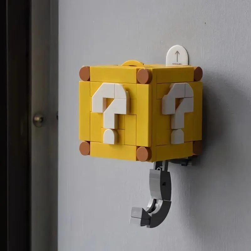 

MOC question mark box key hook ornament DIY assembly creative gift toy