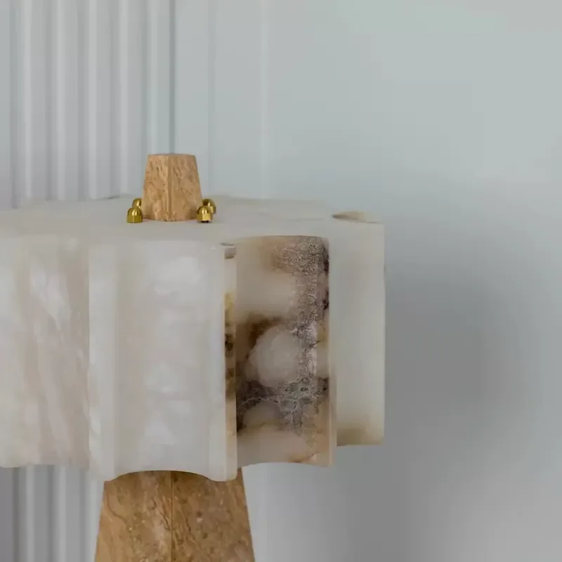 Modern and Fashionable Living Room, Bedroom, Bedside Lamp, Study, Hotel Light Spanish Marble Table Lamp by Designer
