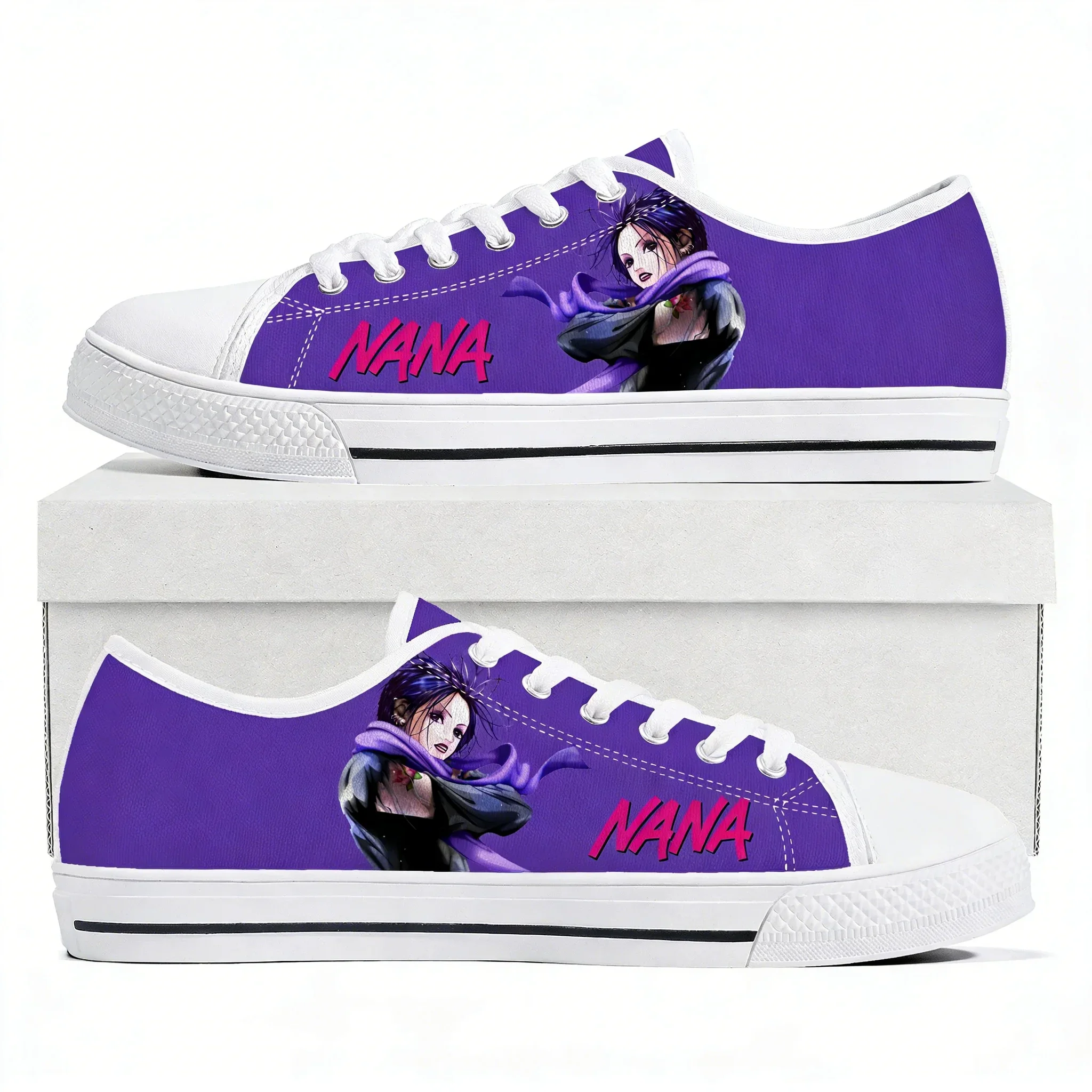 Zapatillas NANA de caña baja para hombre y mujer, zapatillas de lona de alta calidad, cómodas, informales, a la moda, zapatos para parejas, zapatos personalizados de dibujos animados