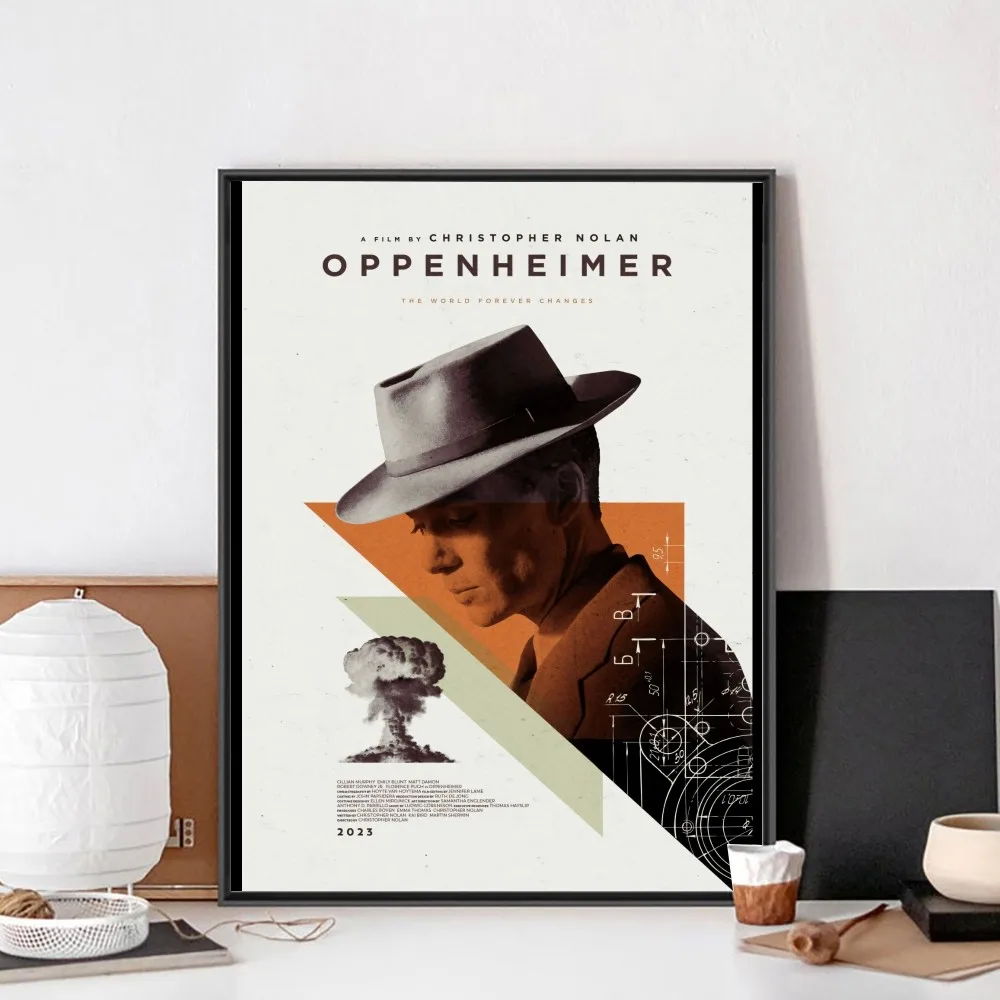 Movie Oppenheimer Poster DIY Poster Kraft Paper Vintage Poster Wall Art Painting Study Stickers Big Szie Wall Painting