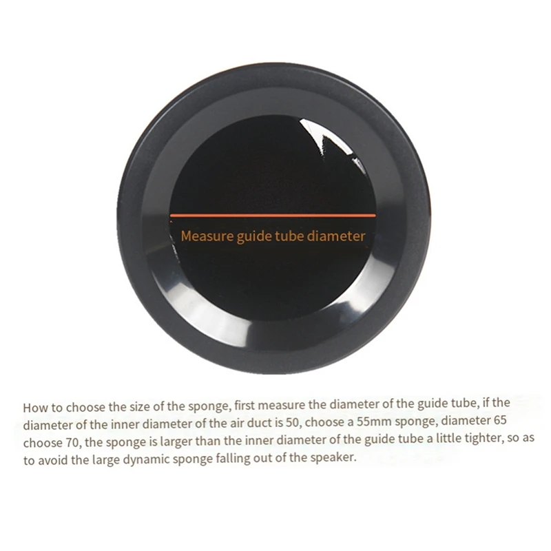 A39Q-2Pcs Sponge Plug For Speaker Port Tube Bass Reflex Tube Loudspeaker Woofer Vent Bass Phase