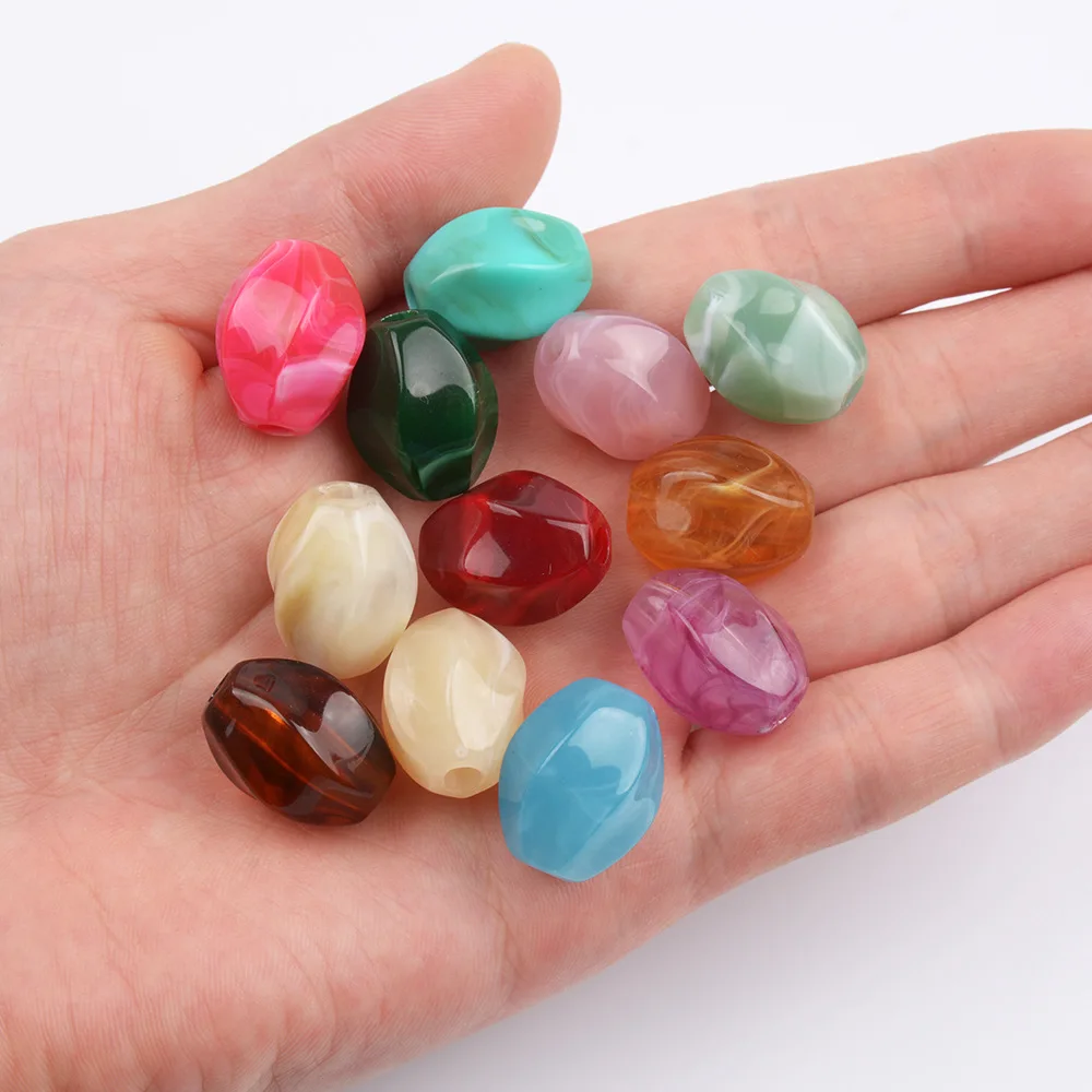 10 Pieces 15*20mm Dyeing Sensation Straight Hole Long Lantern Bead DIY Jewelry Making Necklace, Bracelet, Clothing Accessory
