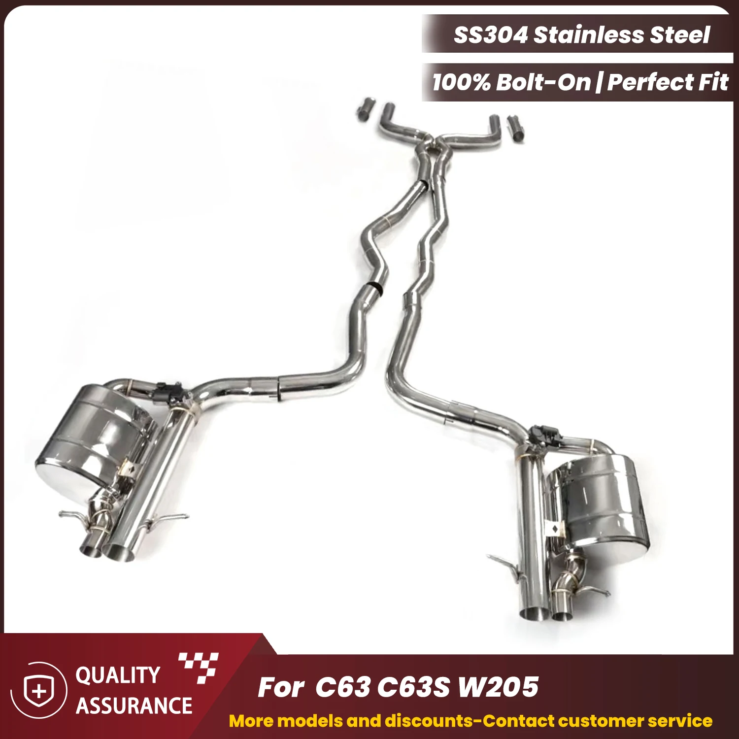 

ECCF SUS304 Stainless Steel Catback Performance Exhaust for Mercedes AMG C63 C63S W205 4.0T
