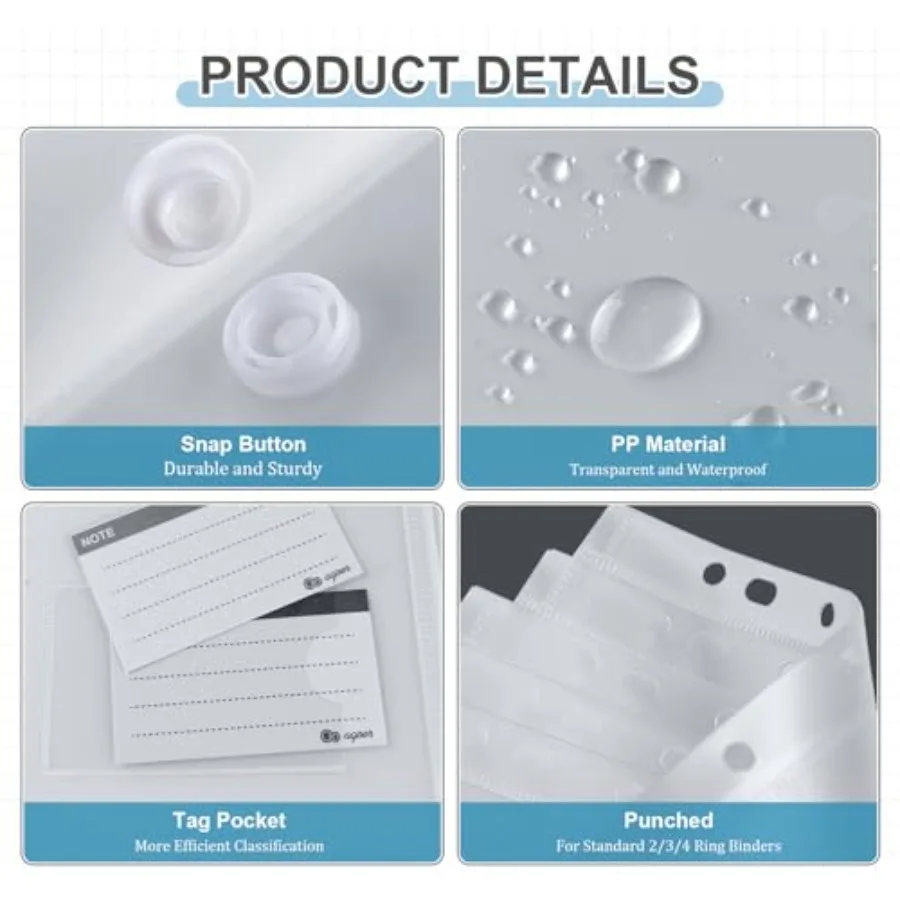 المجلدات البلاستيكية A424 قطعة محافظ بلاستيكية لتوفير مساحة A4 مع 3 أوضاع Sp أوعية شفافة محفورة A4 مع وعاء ملصق 11 ملزمة