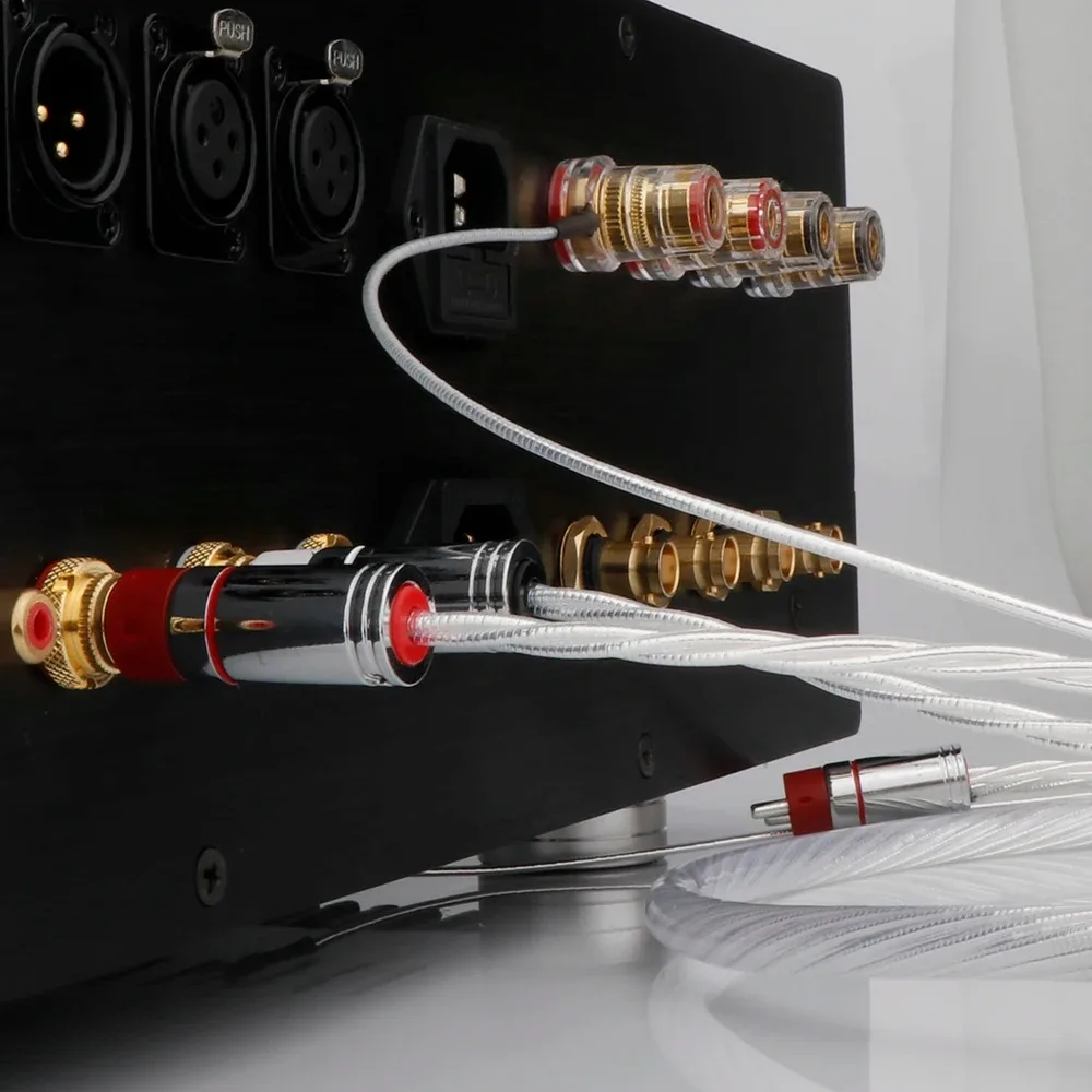HiFi Fever Audio RCA Tonearm Signal Cable Double Lotus Sterling Silver Audio Cable