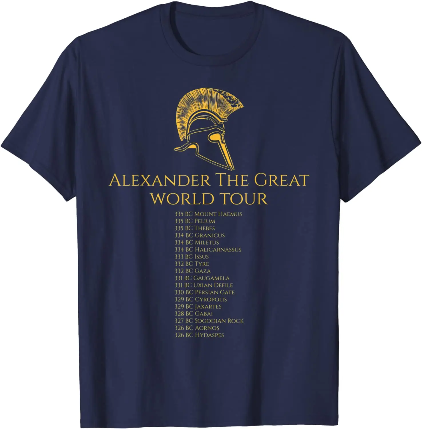 Classical Greek History - Alexander The Great World Tour T-Shirt Short Sleeve Casual Cotton O-Neck Summer Tees