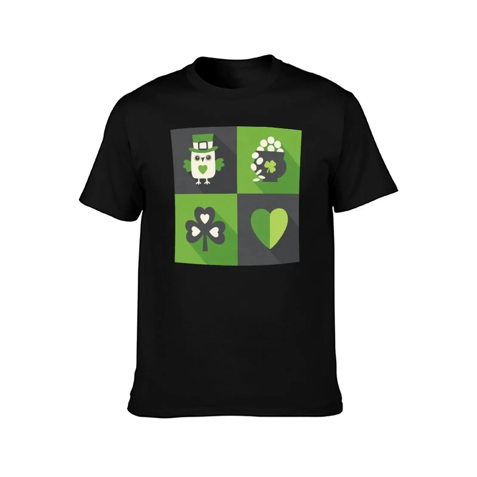 Irish Eyes Are Smiling - Emerald Green and Charcoal Black T-Shirt Christmas Theme Tee Top T-Shirt