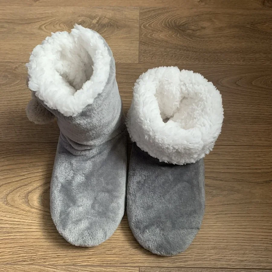 Fuzzy Slippers Socks Women Winter Plush Non Slip Sleeping Soft Comfy Female Casual Floor Short Thermal Sock Men Home Fur Ball