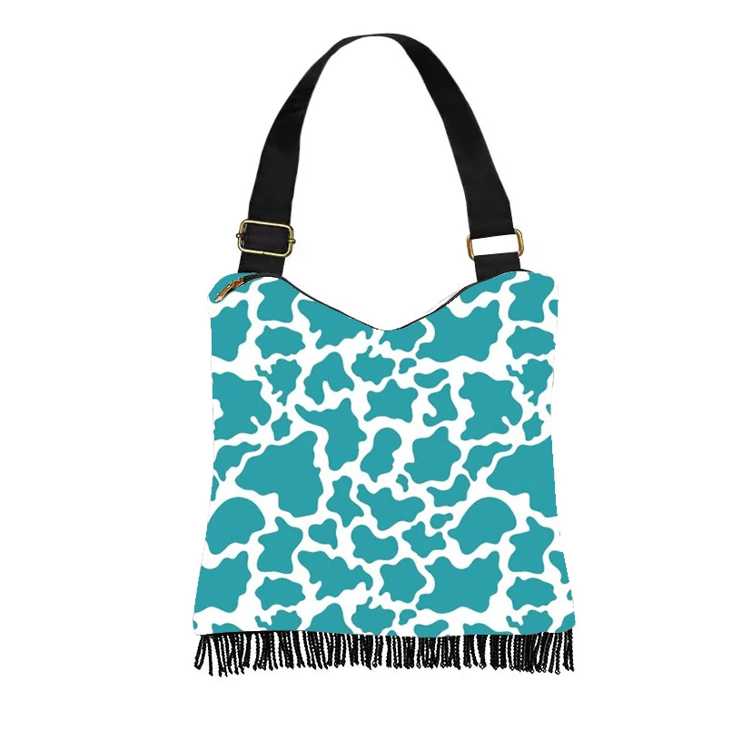 

Женская сумка с леопардовым принтом и текстурой животного, холщовая прочная износостойкая сумка через плечо, школьная сумка через плечо