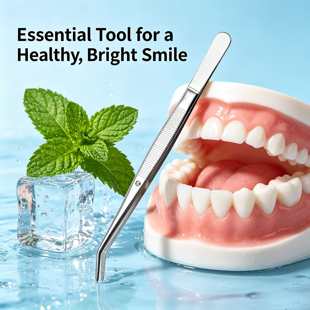 1/4PCS Stainless Steel Oral Care Set, Practical Household Supplies to Clean Teeth and Maintain All Day Fresh Breath Easily