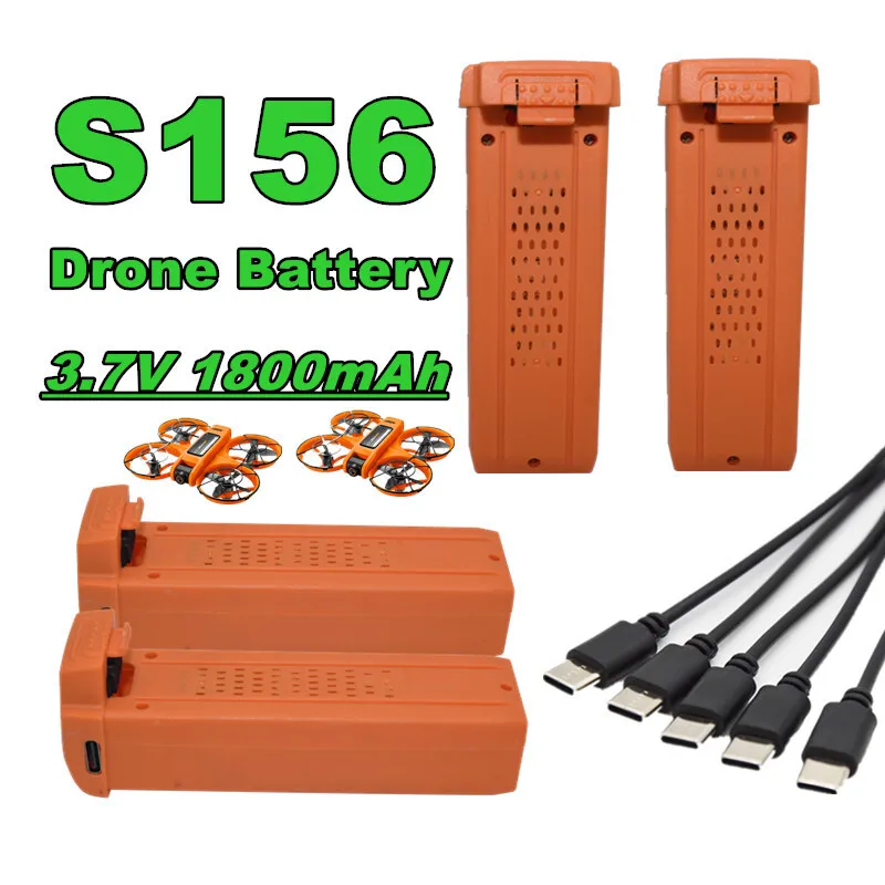 Original 3.7V S156 Drone Battery 1800mAh Lipo Rechargeable Battery for S156 Drone Replacement Accessories Battery/Charger Suits
