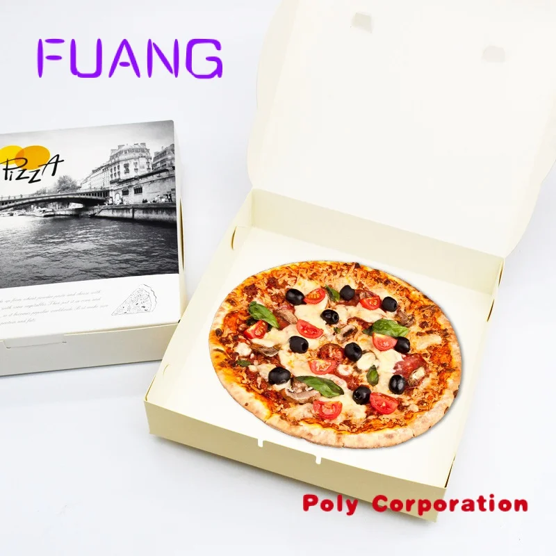 Custom  Wholesale Printing Food Packaging Boxes 6 7 8 9 10 inch Printed Pizza Packing Box Custom Printed