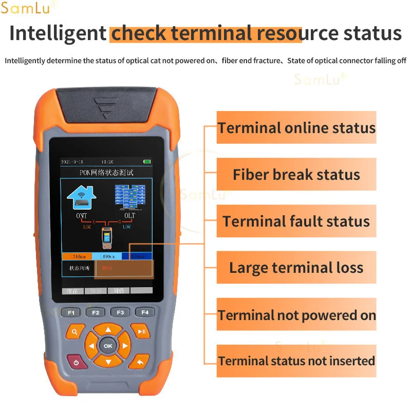 Optical Fiber OTDR YYS-308 High Quality ONU Online Test PON Termination Status Tester With 5MW VFL With RJ45