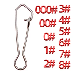 50Pcs Strong Pin Connector Sea Fishing Lure Pin Hook Up Fishing Accessories Fishing Gear Stainless Steel White Nickel