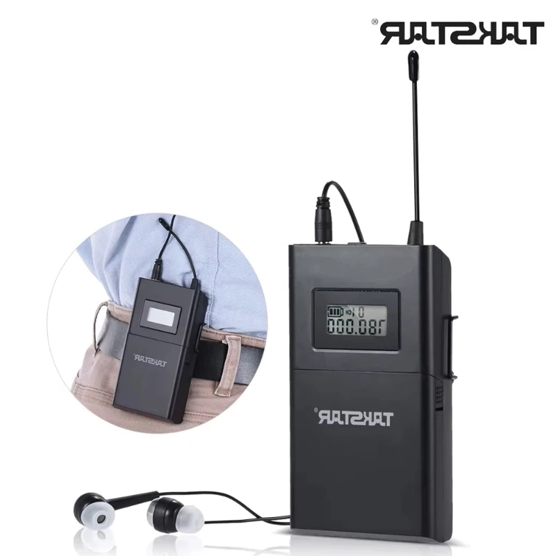 TAKSTAR WPM-200R UHF Wireless Audio System Receiver LCD Display 6 Selectable Channels 50m Transmission Distance with HeadphonesB