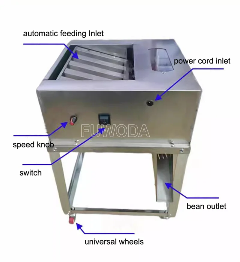 45W Saving Power Automatic Peeling Pea Machine Healthy Durable Pea Sheller For Beans Soy Peas Green Pea Peeling Machine