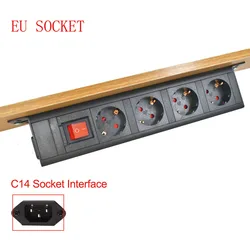 Wireless PDU Desktop Convenient hidden Power Strip socket C14 port   EU Outlet