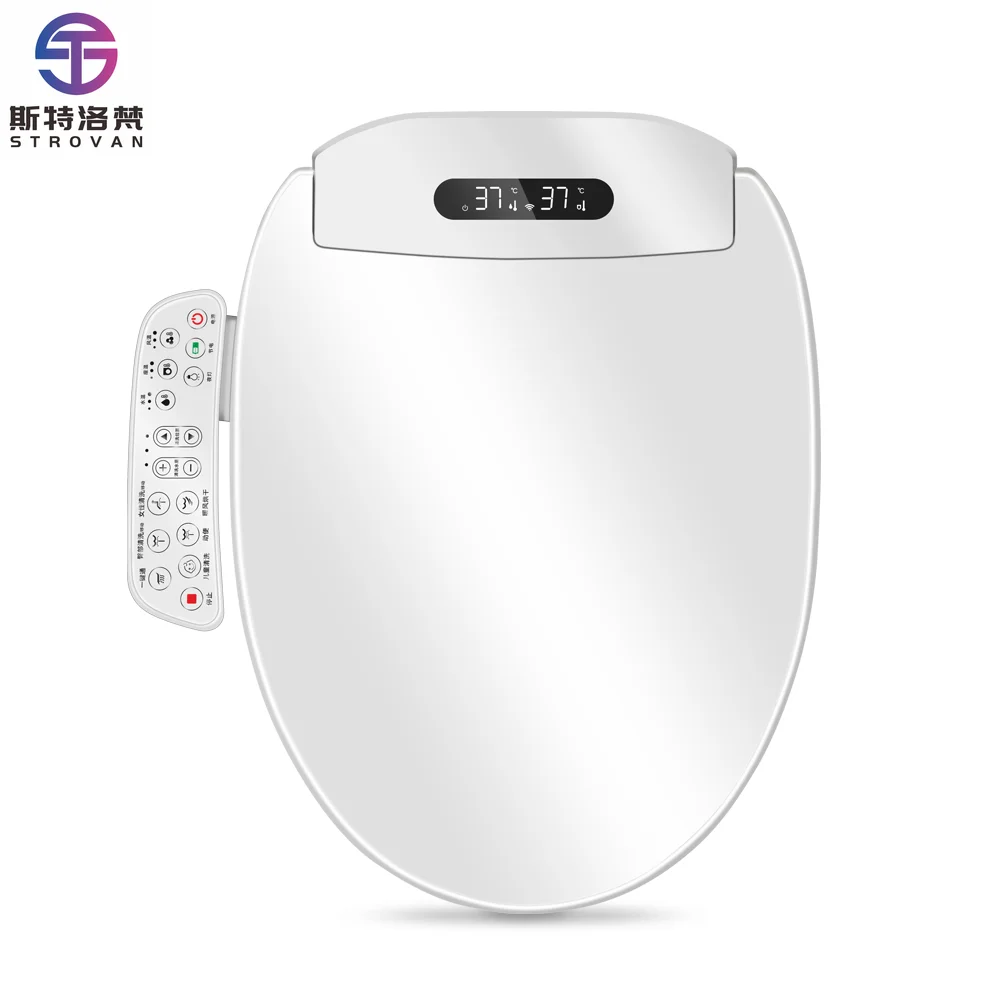 ZXHK Intelligent  Electric Flush WC Bidet One Piece Intelligent Smart Toilet Bidet Seat Bowl