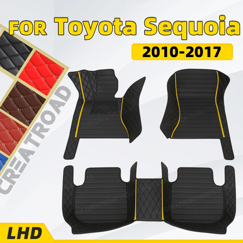 

Custom Car floor mats for Toyota SEQUOIA（Seven Seats ）2010-2017 2012 2013 2014 2015 2016 auto foot Pads automobile carpet cover