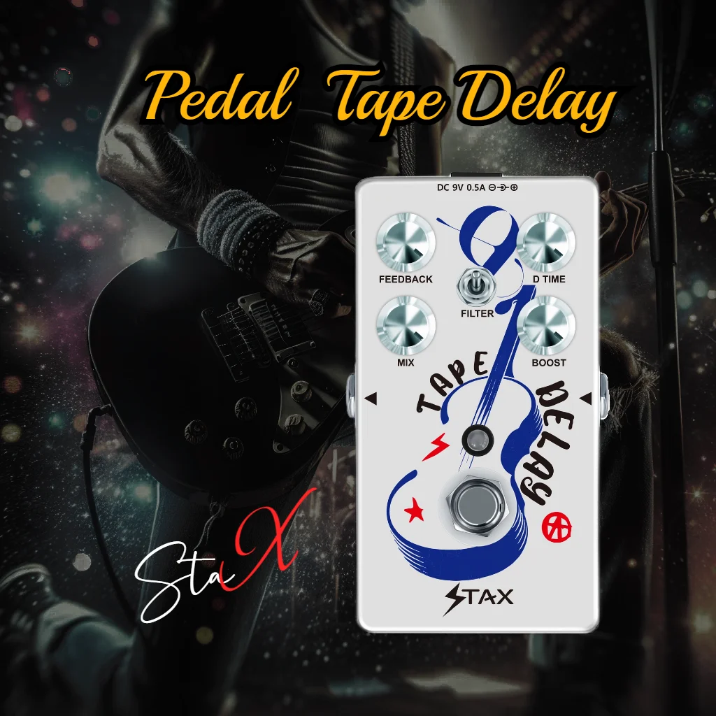 Stax Guitar Pedal Tape Delay Deluxe Chast ECHO Eeffects Magic Grainy Modulation Creative Musicial Instruments For Guitar Bass view 6