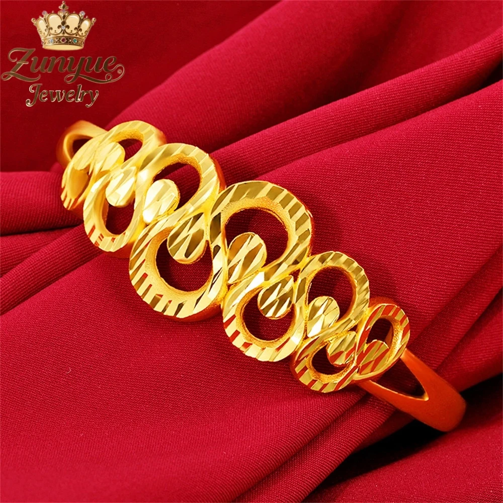 

High-End Sand Gold Wave Bracelet Luxury Quality Jewelry Handicraft Best Selling Fashion Jewelry Exquisite Elegant Popular Charms