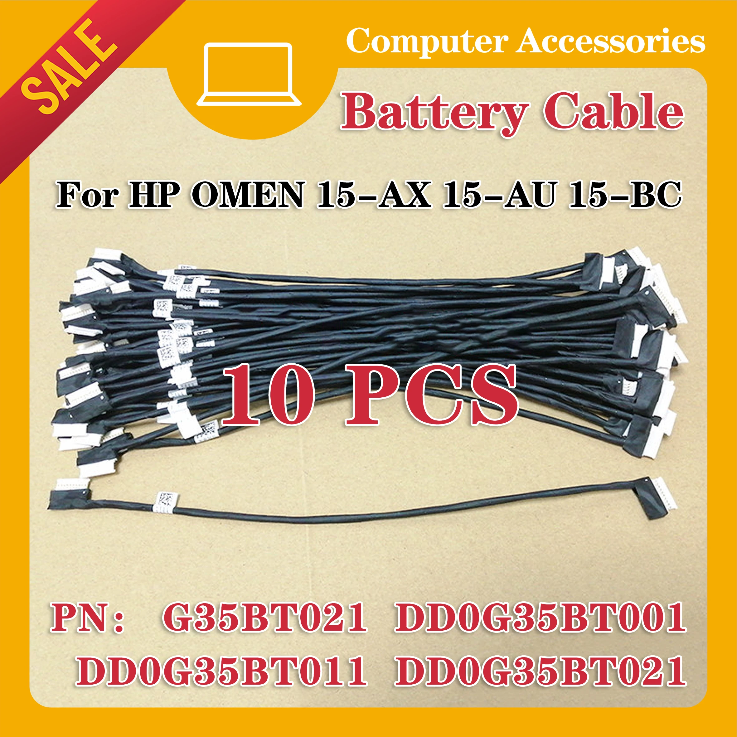 10PCS Battery Connector Cable For Hp Omen 5-AX200 TPN-Q173  TPN-Q172 TPN-Q173 15-AX 15-AU 15-BC DD0G35BT001 DD0G35BT011