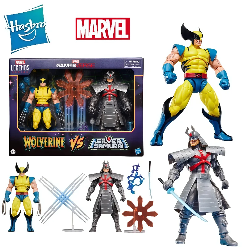 In Stock Hasbro Marvel Legends Anime Game Characters Wolverine Vs Silver Action Figure Model Collect Hobbies Toys Holiday Gift