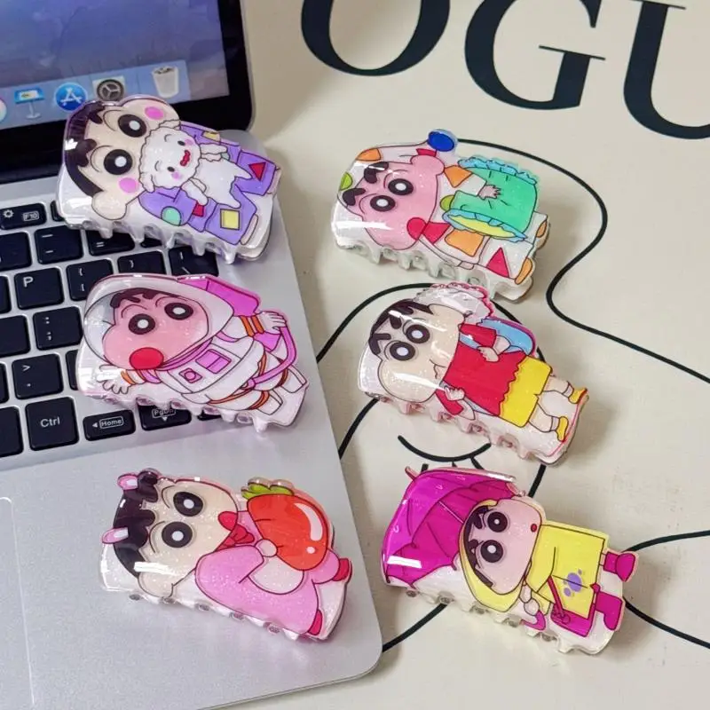 

Crayon Shin-Chan Hair Claw Clip Hairpin Hair Catch Acetic Acid Advanced Sense Clip Headdress Hairpin Girl Hair Accessories Gifts