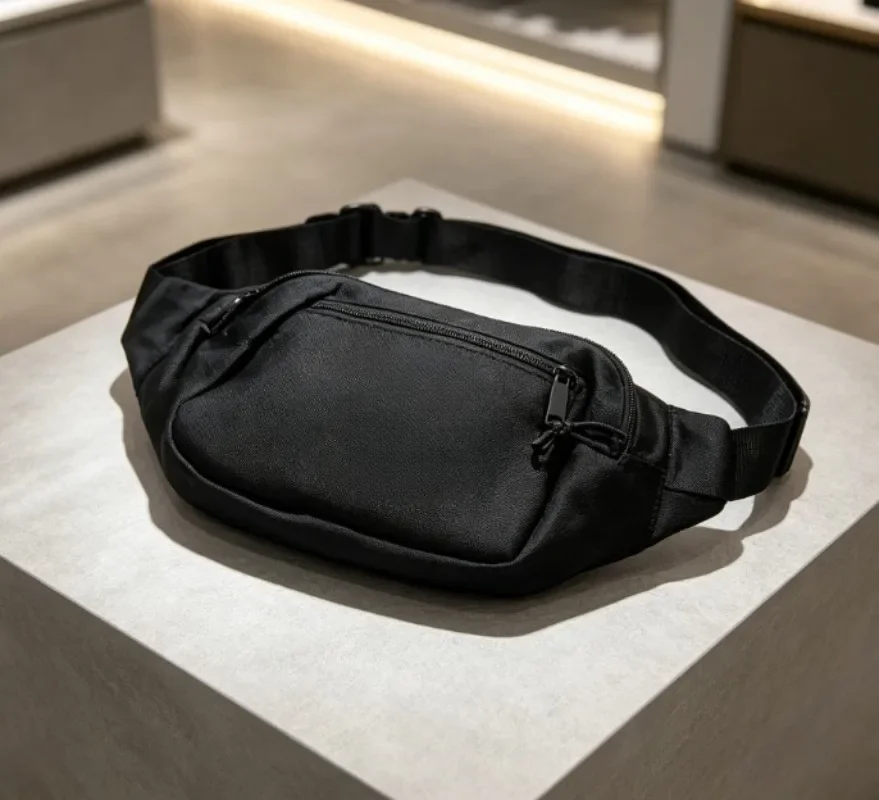 Fashion sports chest bag for outdoor running, unisex casual waist pack for students couples travel with adjustable strap.