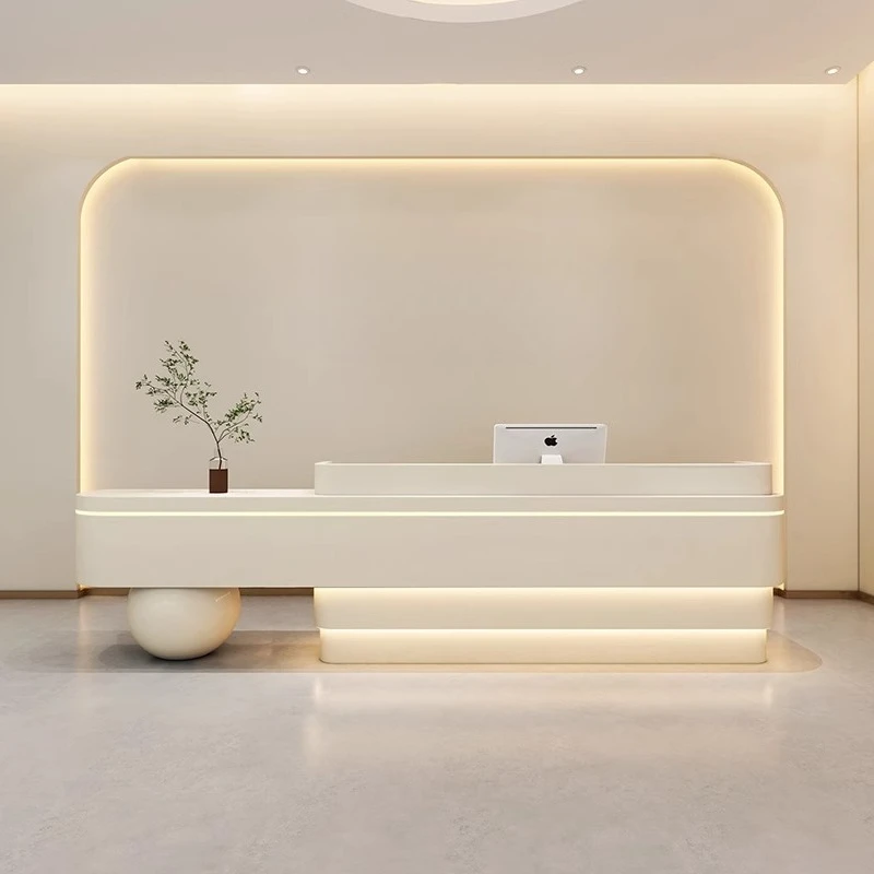 Front Desk Reception Reception Desks Checkout Business Light Luxury Reception Desks Counter Customer Escritorio Trendy Furniture