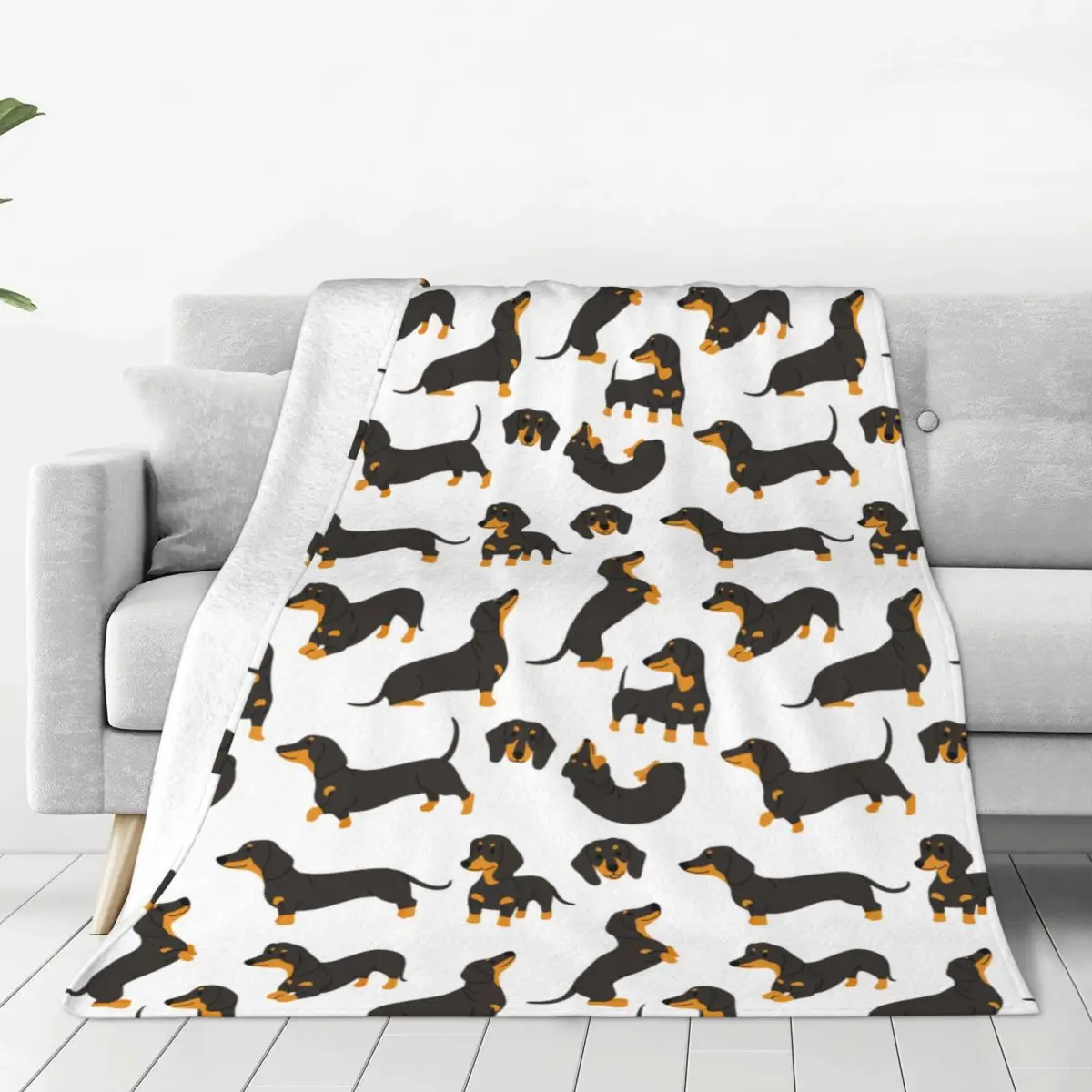 

Dachshund Blanket Cover Gift for Animal Dog Lover Flannel Throw Blanket Summer Decoration Lightweight Bedspreads