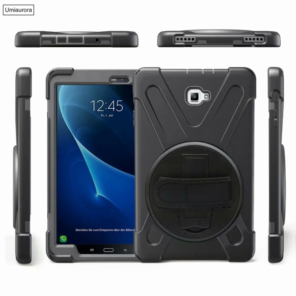 For Samsung Galaxy Tab A A6 10.1 2016 SM-T580 SM-T585 S Pen SM-P580 SM-P585 Anti Dust Soft Silicon PC Hybrid Tablet Case Cover