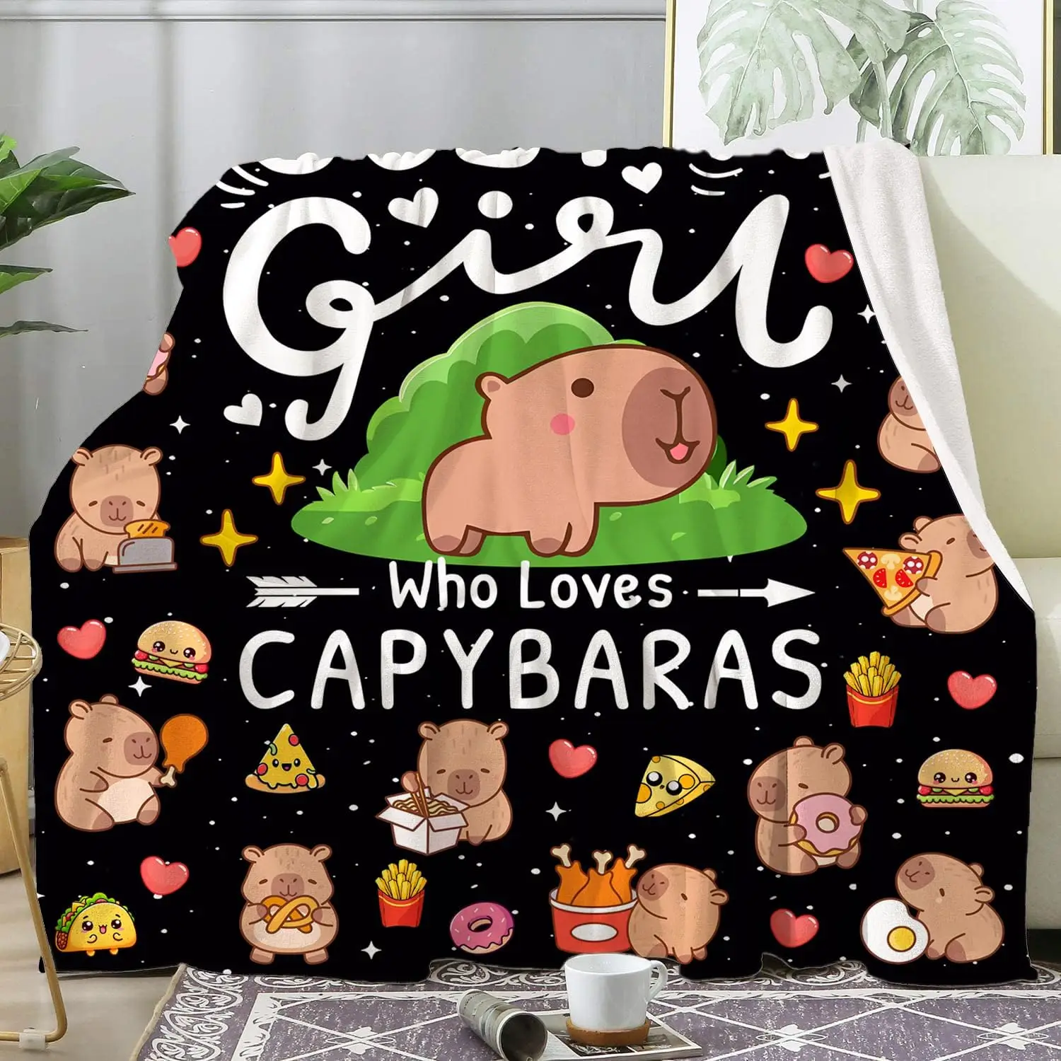 Capybara Blanket Gifts for Capybara Lovers Stuff Capybaras Blankets and Throws Plush Soft Flannel Cute Funny Capybaras Gifts for