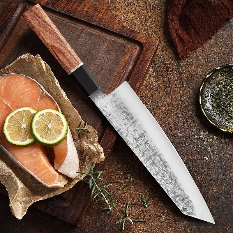 Forged Chef Santoku Knives Set 1-4pc Boning Peeling Salmon Knife Cleaver Fish Fillet Sushi Slice BBQ Knives